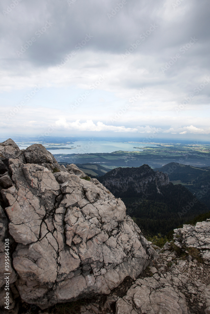Fototapeta premium Panorama view Kampenwand, mountain in Bavaria