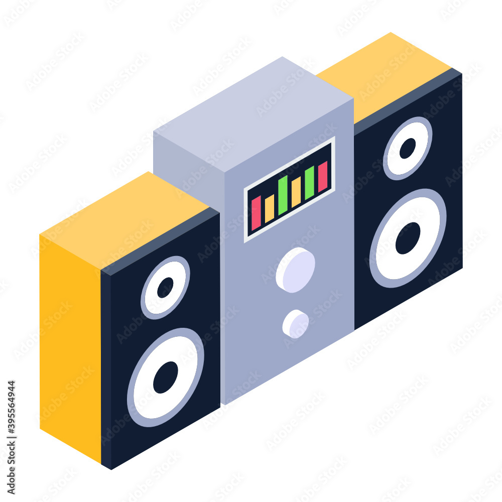 Isometric icon of sound system, editable vector
Isometric icon of sound system, editable vector
