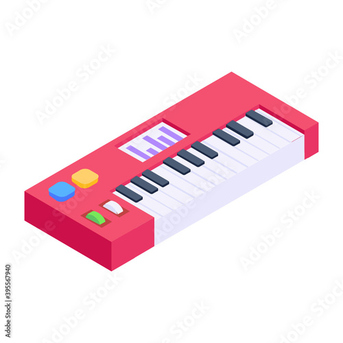 
An icon design of musical keyboard, electric piano vector 
