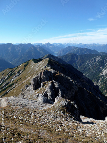 Mountain hiking tour to Schellschlicht mountain in Bavaria, Germany photo