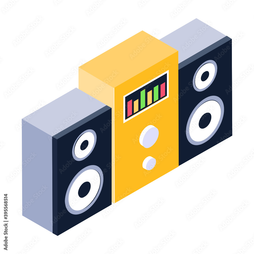 Isometric icon of audio speaker, speaker stand editable vector
Isometric icon of audio speaker, speaker stand editable vector