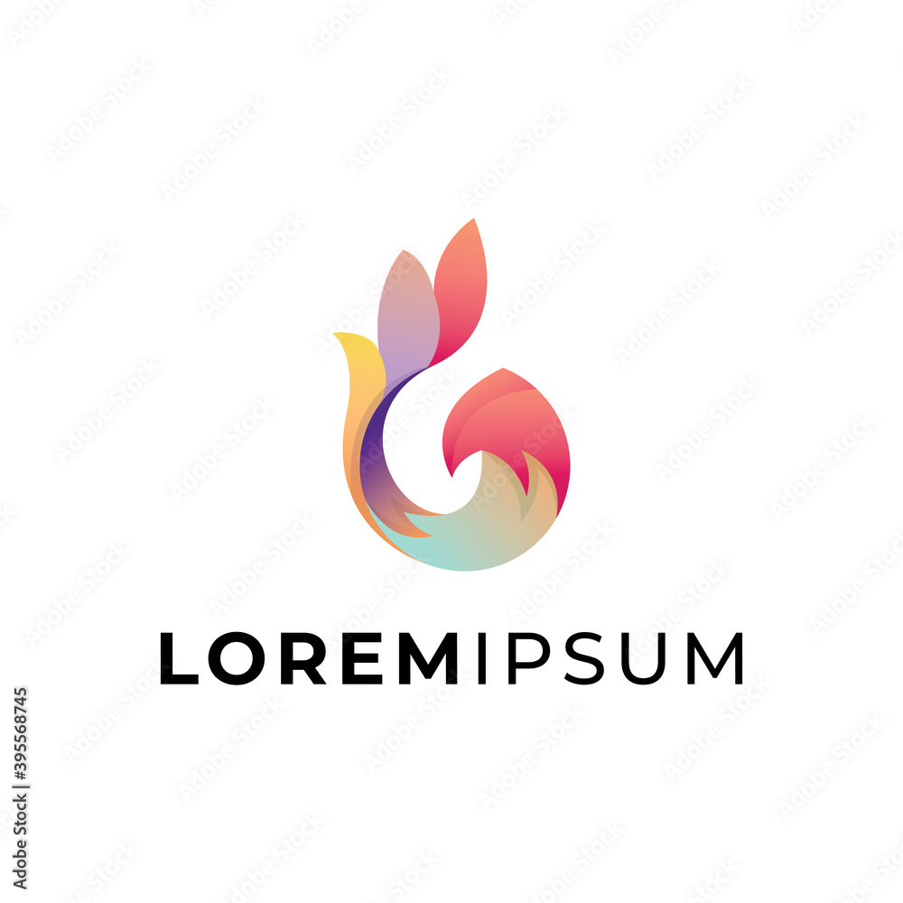 Full color Bird logo design Full color Bird logo design