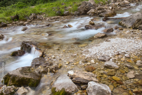 Mountain river in motion och beautiful