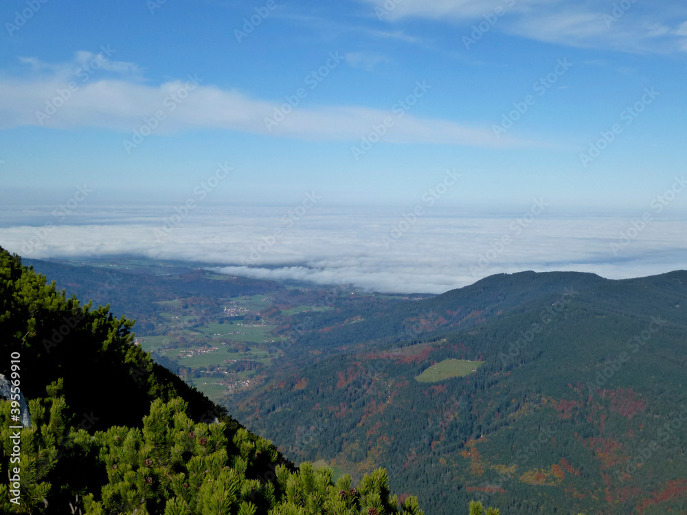 Mountain hiking tour Hochstaufen mountain in Bavaria, Germany