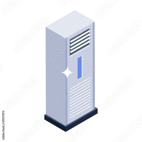 
A widow ac icon, air cooler isometric vector style 
