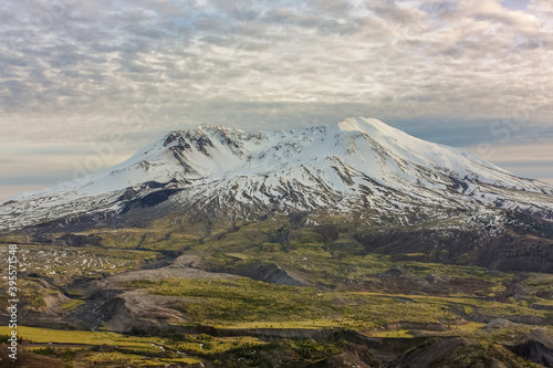 Mt St Helens Cloudy Day Winter