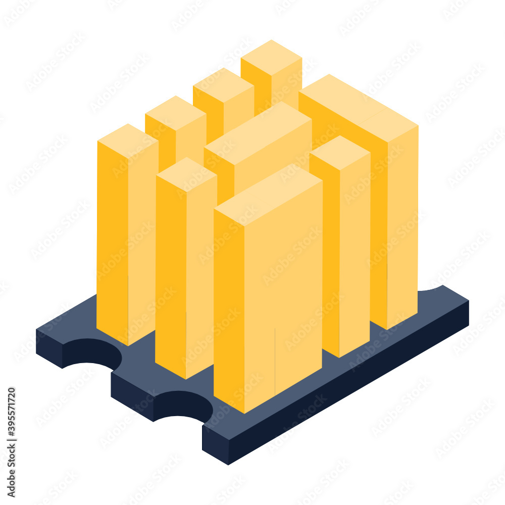 Fototapeta premium Server rack icon in isometric style, data center concept vector 