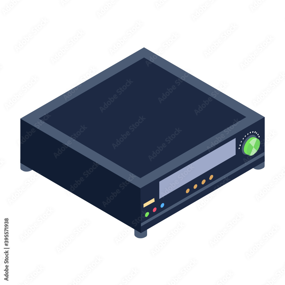Dvd player icon, isometric vector design.
Dvd player icon, isometric vector design.