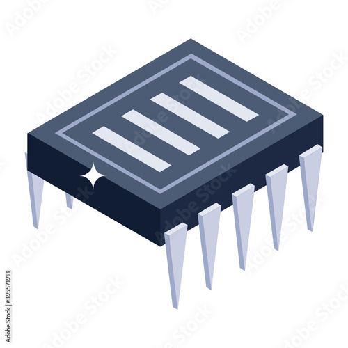 
Electric component in isometric editable style vector 
