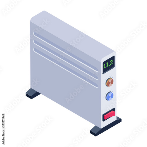 
Editable design of electric radiator icon
