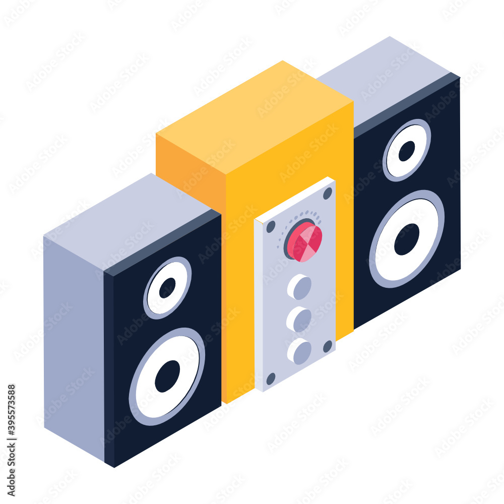 Isometric icon of sound system, editable vector
Isometric icon of sound system, editable vector