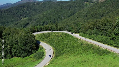 Aerial view of Dobsinsky kopec near the town of Dobsina in Slovakia photo