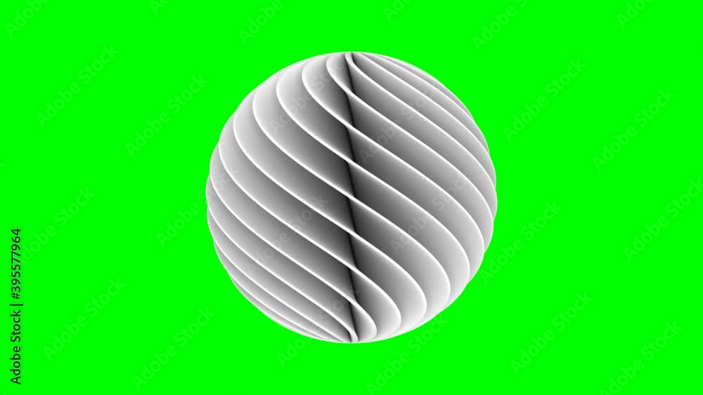abstract sphere on white background. Isolated 3D illustration