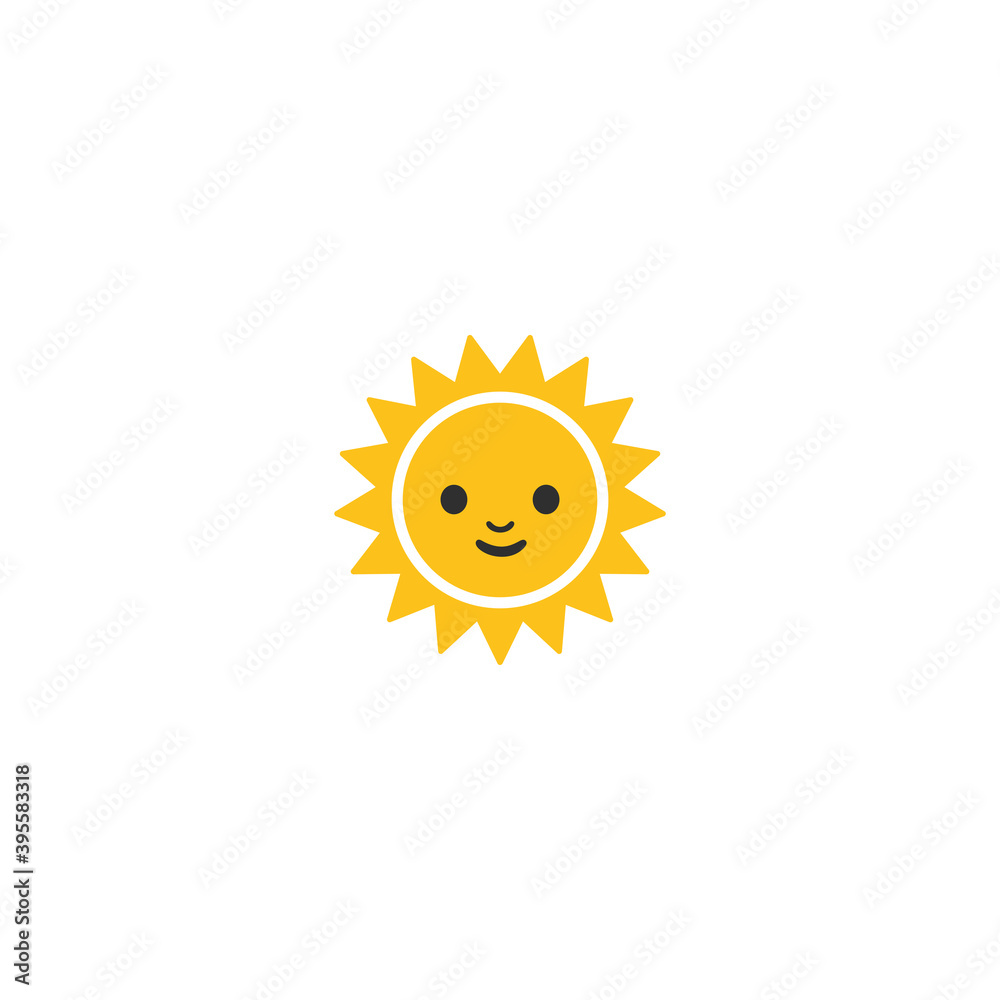 Fototapeta premium Sun vector isolated icon illustration. Sun icon