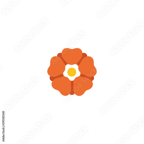 Rosette flower vector isolated icon illustration. Rosette icon