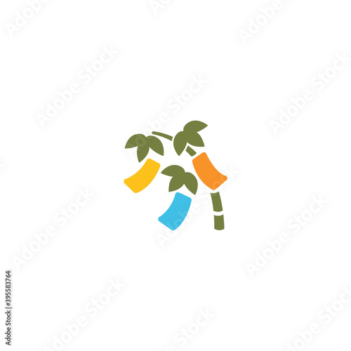 Tanabata Tree vector isolated icon illustration. Tanabata Tree icon