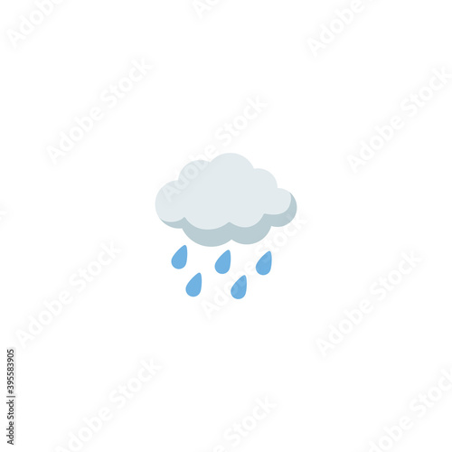 Rain cloud vector isolated icon illustration. Rain cloud icon
