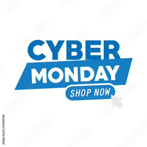 cyber monday lettering with arrow mouse in white background vector illustration design