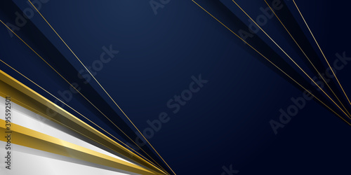 Abstract gold and blue line background