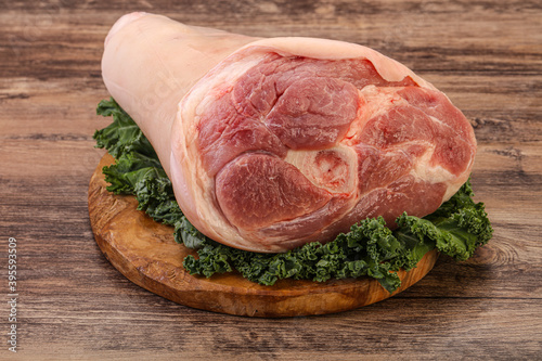 Slika na platnu Raw pork knuckle for cooking