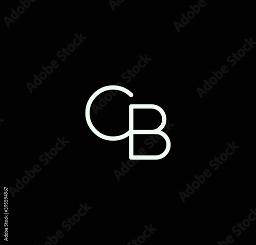 Letter CB alphabet logo design vector. The initials of the letter C and B logo design in a minimal style are suitable for an abbreviated name logo.