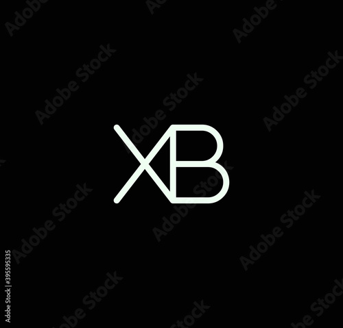 Letter XB alphabet logo design vector. The initials of the letter X and B logo design in a minimal style are suitable for an abbreviated name logo.