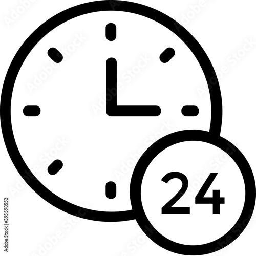 
Clock Vector Line Icon
