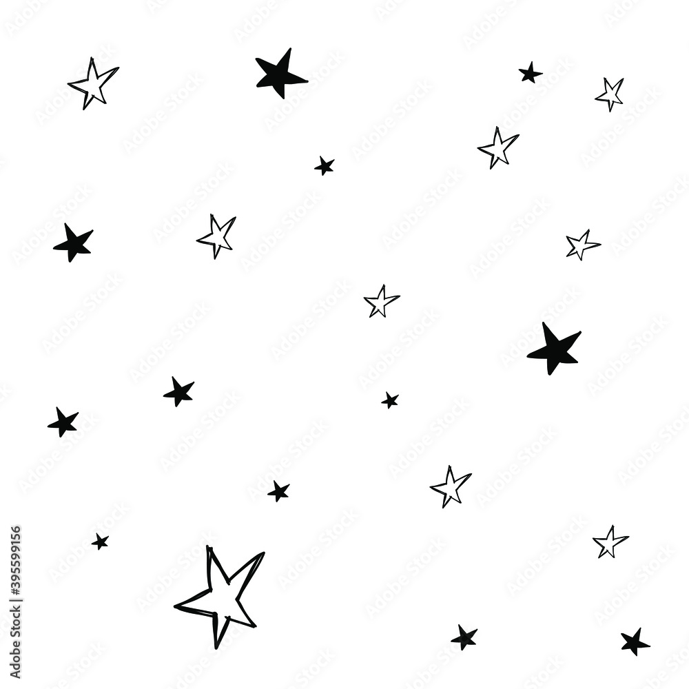 Modern geometric star pattern, stars filled, background texture EPS Vector