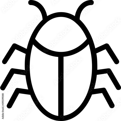  Bug Vector Line Icon 