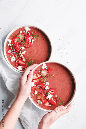 Strawberry and tomato gazpacho photo