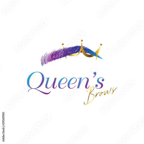 Eyebrows make up design logo, Vector logo design for beauty salon