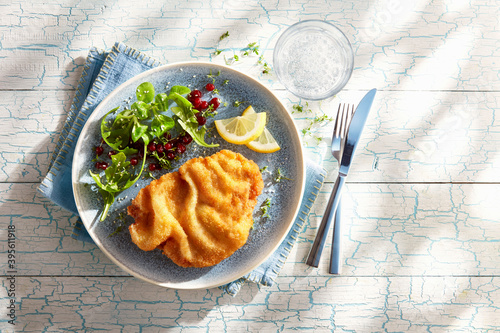 Veal escalope � la milanaise photo