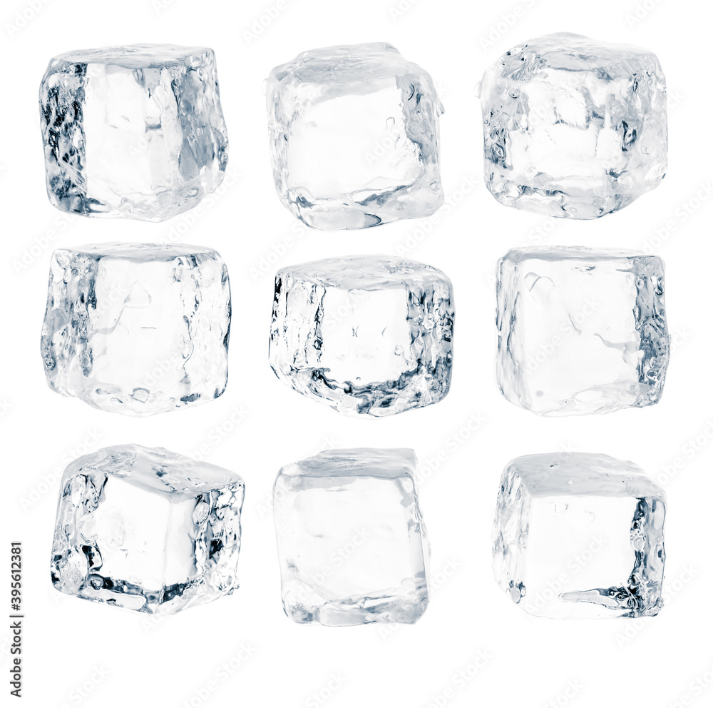 Set of pieces of pure blue natural crushed ice. Ice cubes. Clipping path for each cube included. Set of pieces of pure blue natural crushed ice. Ice cubes. Clipping path for each cube included.