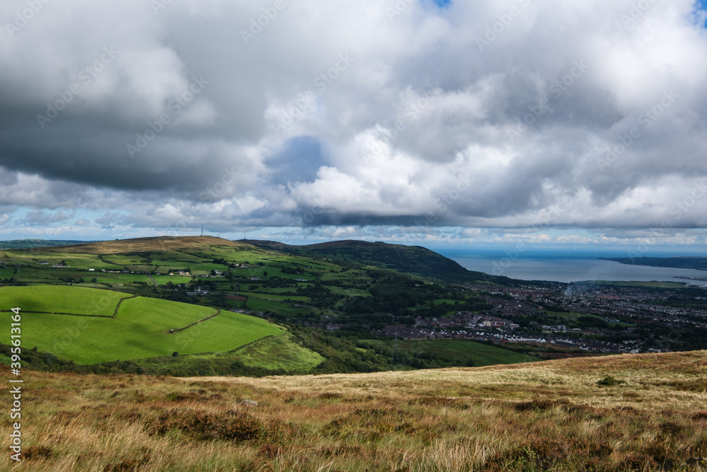 View of Belfast from the Black Mountains, Northern Ireland, UK