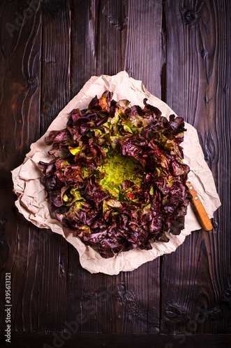 Feuille du Chene (red oak leaf salad) photo