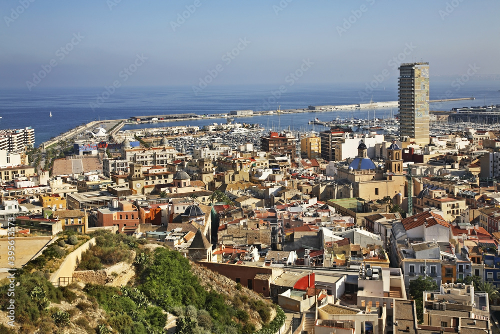 Panoramic view of Alicante. Spain