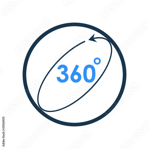 360 degree icon vector graphic