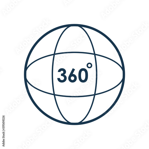 360 degree icon vector graphic