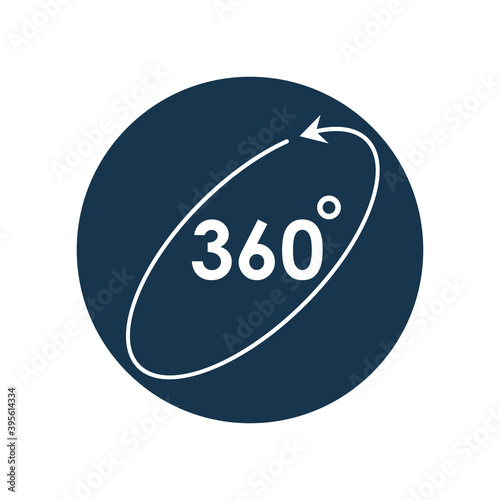 360 degree icon vector graphic