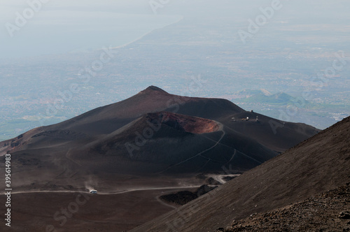 Small crater of Etna volcano in Siciliy, Italy. photo