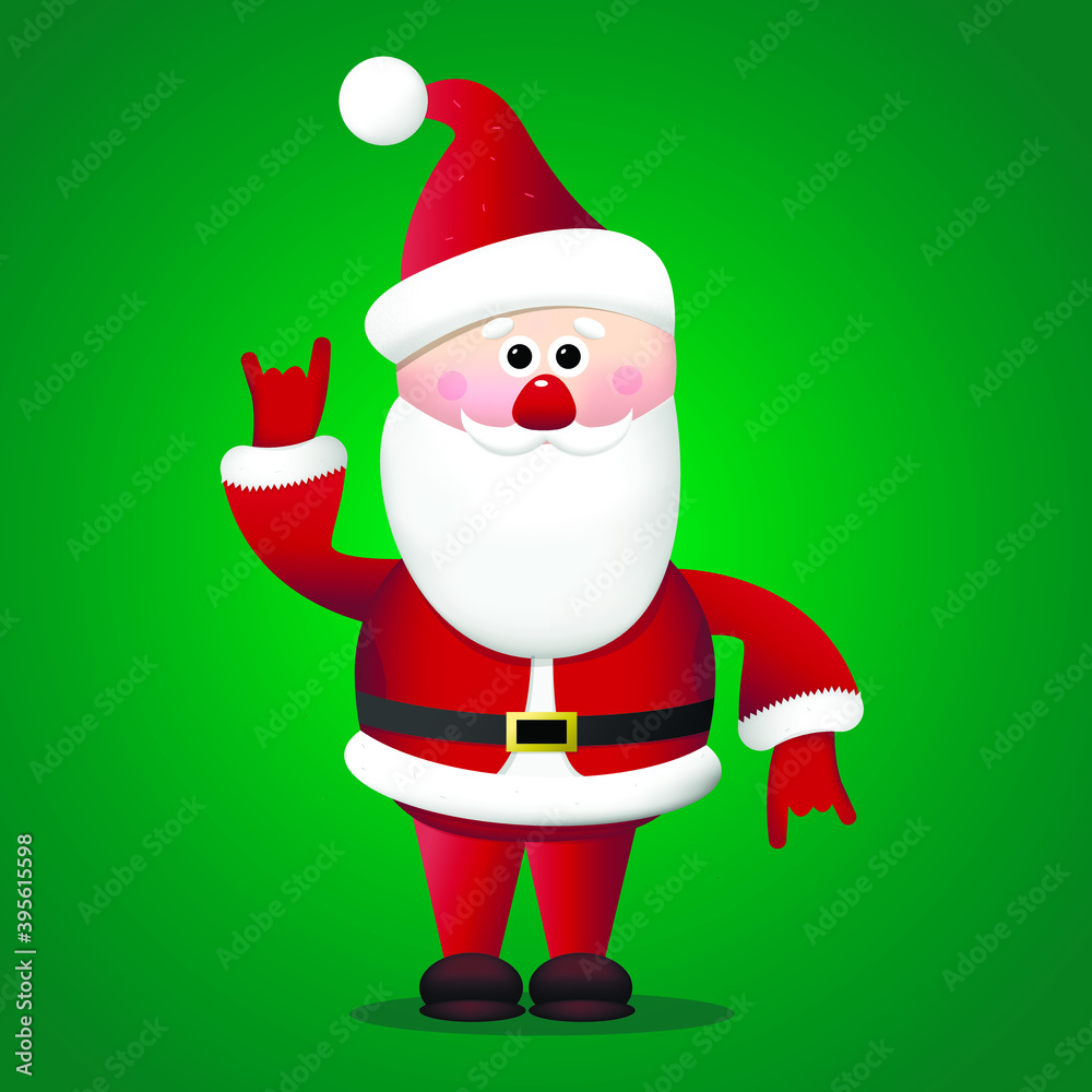 Santa Claus, round eyes Santa Claus, round eyes