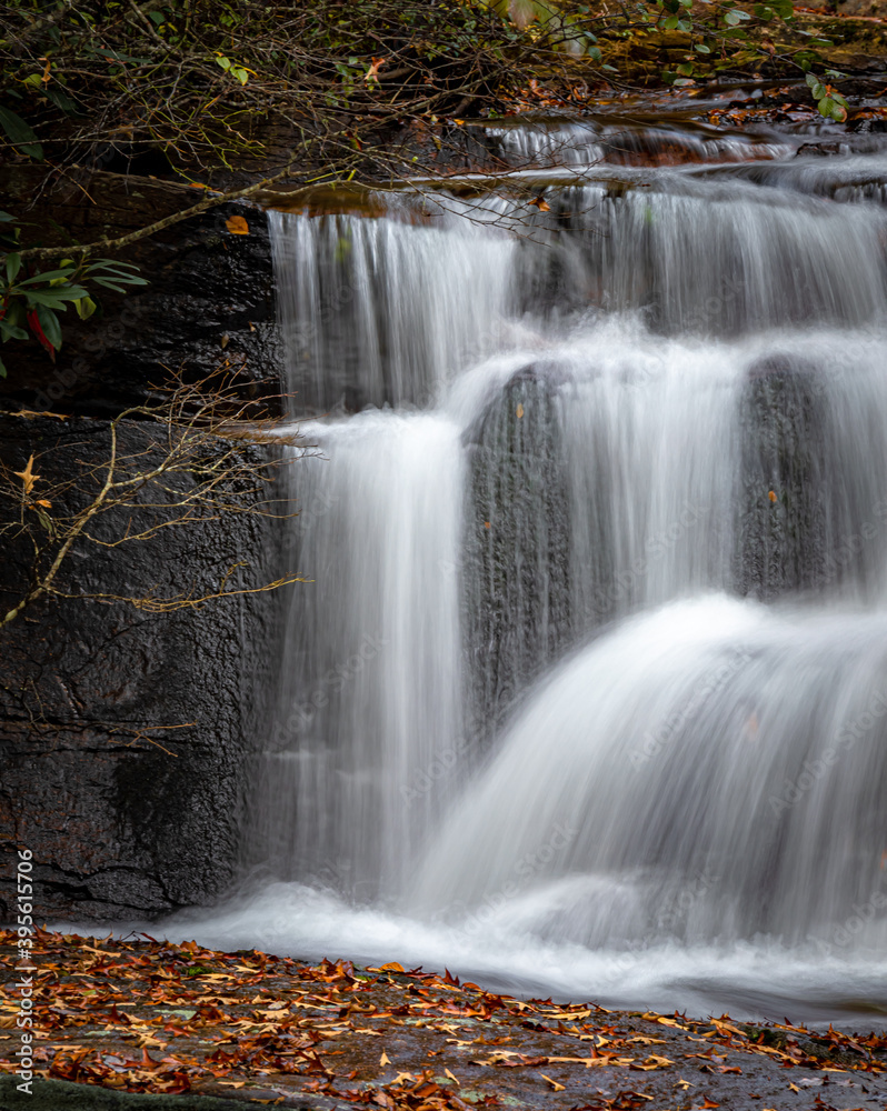 Many smaller falls make up the entire Connestee Falls in NC