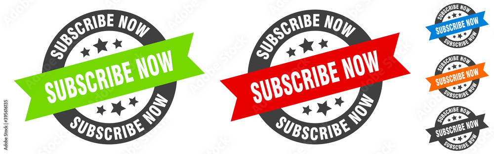 subscribe now stamp. subscribe now round ribbon sticker. tag subscribe now stamp. subscribe now round ribbon sticker. tag