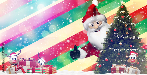 Santa Claus and festive Chr...
