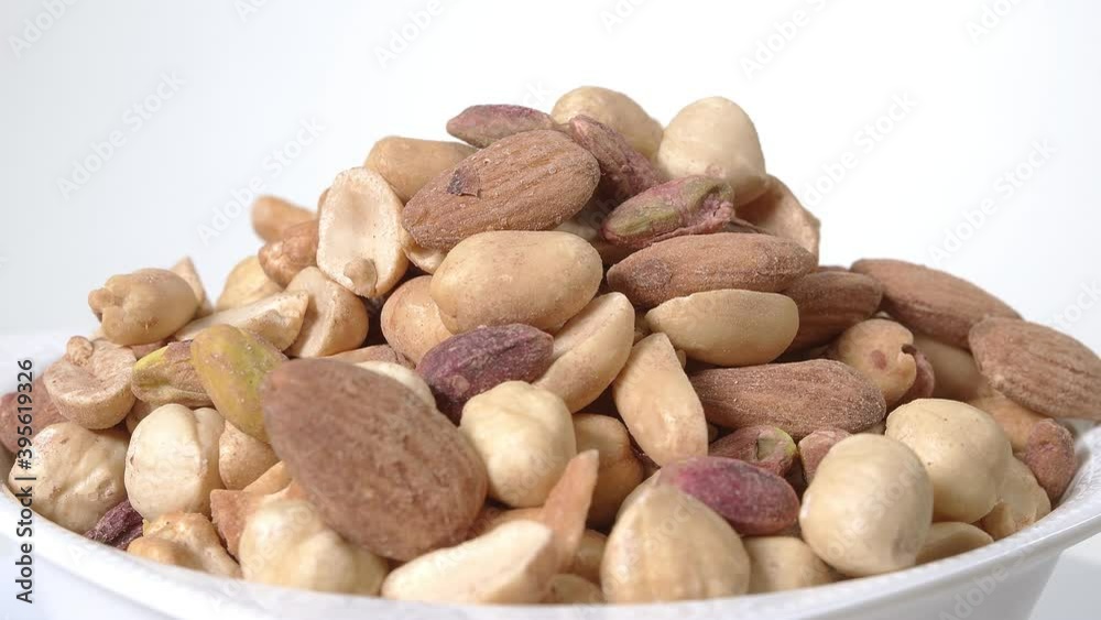 Rotating Assorted Nuts , close-up. Rotating Assorted Nuts , close-up.