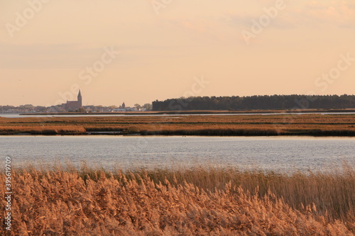 Blick auf den Barther Bodden auf den Ferienort Barth