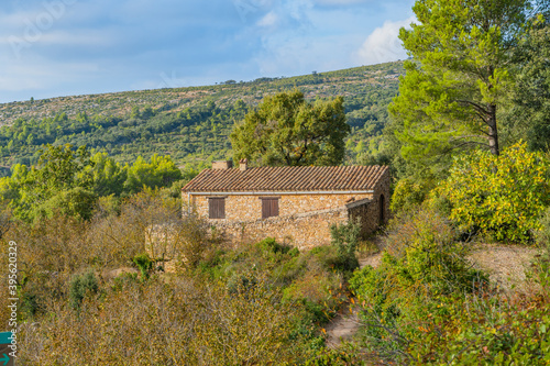 Traditional small building at Llaberia in the countryside Catalonia, Serra de Llaberia, Catalonia, Spain © ggfoto