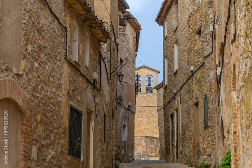 Fototapeta Naklejka Na Ścianę i Meble -  Street of the small historical Village Llaberia in the countryside Catalonia, Serra de Llaberia. Catalonia, Spain