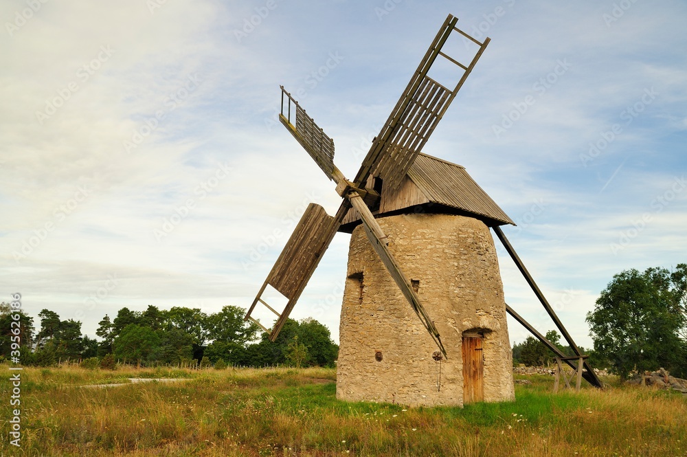 Old windmill on Gotland in Sweden Old windmill on Gotland in Sweden