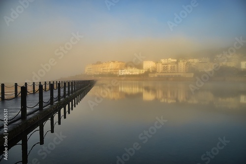 Mglisty poranek w Weston super Mare - Marina Lake © Eva Biedrzycka